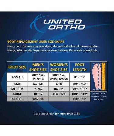 United Ortho Air Cam Walker Fracture Boot Liner - Small, Black - Buy Online on GoSupps.com
