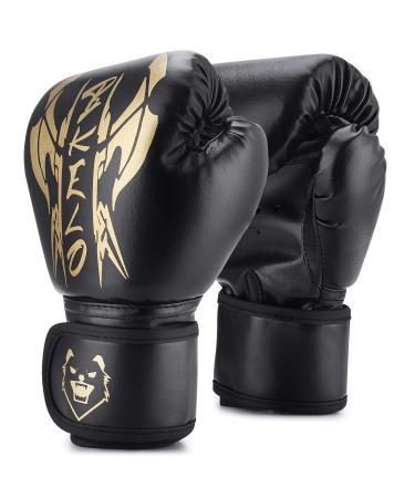 Kids Boxing Gloves, Sparring Gloves for Kids 3-15, Youth Training Gloves with Junior Punch PU Leather, Kids Boxing Gloves for Punching Bag, Kickboxing, Muay Thai, MMA black
