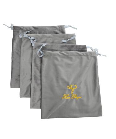 FOMIYES 4pcs Hair Blower Bag Fabric Drawstring Storage Bag Hair Dryer Storage Bag