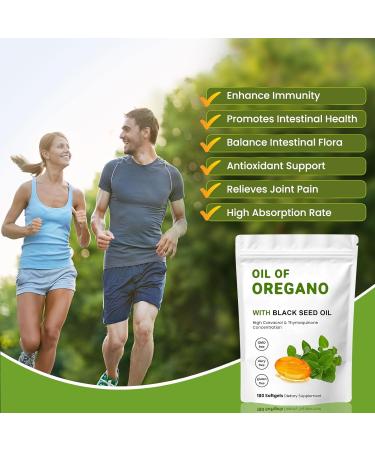 2-in-1 Oil of Oregano Softgels Organic Oregano Oil Supplement Capsules Non-GMO Oregano Oil and 200 mg Black Seed Oil 180 Count (Softgels) Blue - Buy Online on GoSupps.com