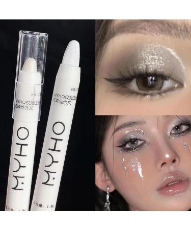 Eye Brightener Pencil | Sweatproof Shimmer Cream Eyeshadow Stick Eye Brightener Stick -Proof Formula Lying Silkworm Eyeshadow Sticks for Eyes Fovolat 01# Matte White - Buy Online on GoSupps.com