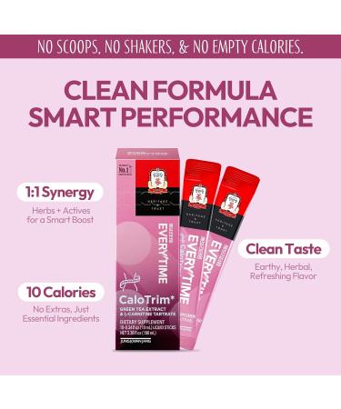 JUNG KWAN JANG Everytime CaloTrim - Intra Workout Herbal Energy Drink Packets with Korean Red Ginseng L-Carnitine Tartrate & Green Tea - Non-GMO (10 Sticks 0.34 fl oz) - Buy Online on GoSupps.com