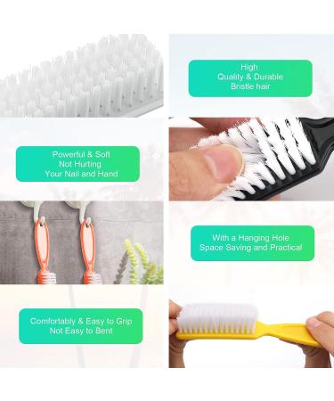 24 Pcs Handle Grip Nail Brush - NICEMOVIC Hand Fingernail Cleaner Brush Manicure Tools Kit for Toe and Nail Cleaning - Buy Online on GoSupps.com
