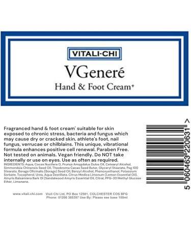 Vitali-Chi Hand & Foot Cream | for Deep Cracked Heels Fungal Conditions and Verrucae - 100ml - Buy Online on GoSupps.com
