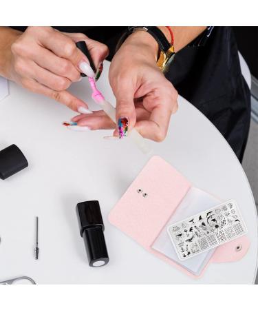 Lurrose Nail Art Storage Bag - 2 STK Nail Plate & Stamp Organizer for Nail Kits | PU & Steel Plate Accessories - Buy Online on GoSupps.com