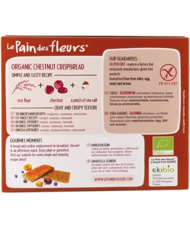 Le Pain Des Fleurs Organic Chestnut Flour Gluten Free Crispbread 150 g - Buy Online on GoSupps.com