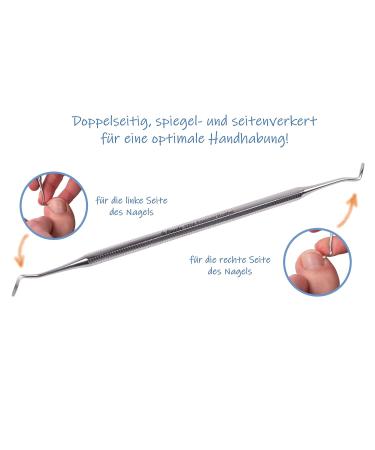 Faude Corner Lifter - Professional Stainless Steel Foot Care Tool for Ingrown Toenails & Nail Cleaning | 16.5cm - Buy Online on GoSupps.com