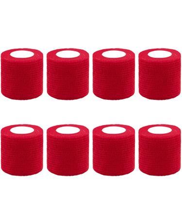 BQTQ 8 Roll Self -adhering Cohesive Bandage Labeling bandage Association Elastic Self -Housing Hideapics Fixing bandage for fingers Hand toes (red 5 cm x 4.5 m) 2 inch red - Buy Online on GoSupps.com