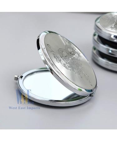 WE 12 Pcs Masquerade Mask Compact Mirrors Come with Purple Gift Bags - Quinceanera/Sweet 16 Purple (Sliver) - Buy Online on GoSupps.com