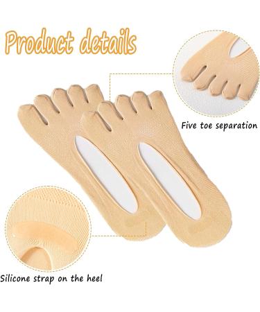 AGSIXZLAN Orthopedic Toe Compression Socks - Bunion Relief (5 Pairs, Women, No Show, 5 Colors) - Buy Online on GoSupps.com