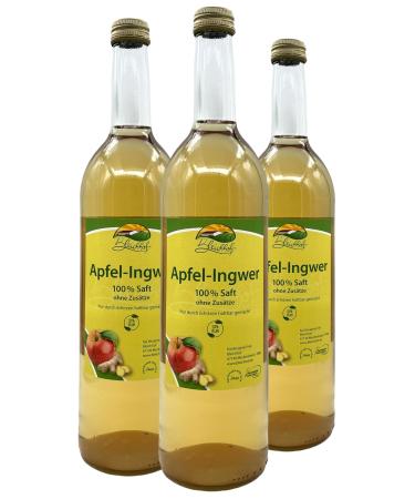 Bleichhof Bleichhof Apple Juice with Ginger Juice - 100% Direct Juice Vegan No Added Sugar 3 Pack (3 x 0.72 L)