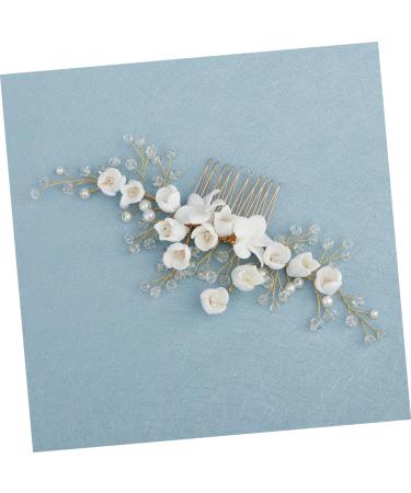 Ipetboom Tiara Polymer Clay Crystal Head Ornaments Flower Hair Comb Mori Hair Comb The Flowers Hairpin Bridal Headdress Bridal Hair Accessory Crystal Hair Comb Headgear Hair up Bride Hanfu - Buy Online on GoSupps.com