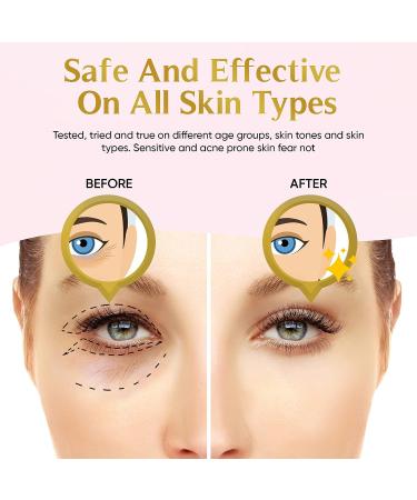 KIWI AND CO. BEAUTY 24K Gold Under Eye Masks - 20 Pairs for Dark Circles, Puffiness, Fine Lines & Wrinkles | Anti-Aging Collagen Skin Care Patches - Buy Online on GoSupps.com