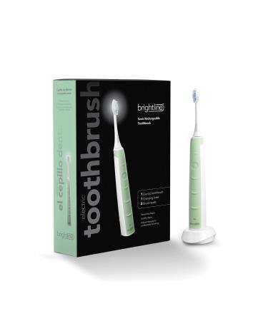 Brightline Rechargeable Sonic Electric Toothbrush ADA Accepted With Adjustable Intensity BuiltIn Timer 86700, Mint Green, 1 Count