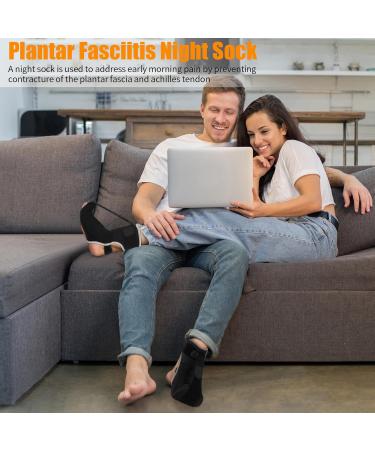 Buy Plantar Fasciitis Night Splint Sock 2024 - Upgraded Brace for Pain Relief | Arch Support for Achilles Tendonitis Foot Drop & Heel Spur - Black (Small) - International Shipping Available - Buy Online on GoSupps.com