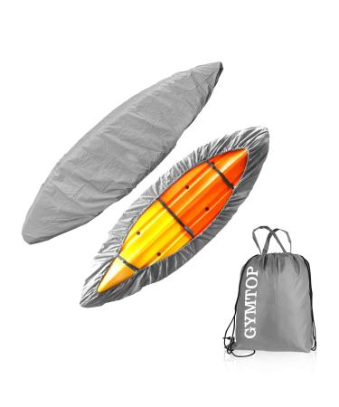 7.8-18ft Waterproof Kayak Canoe Cover-Storage Dust Cover UV Protection Sunblock Shield for Fishing Boat /Kayak / Canoe 7 Sizes Choose Color (Gray(Upgraded), Suitable for 9.3-10.5ft Kayak) Gray(Upgraded) Suitable for 9.3-