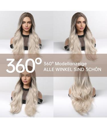 Testar 24-Inch Ombre Blonde Wig - Long Naturally Curly Wavy Hair for Everyday Halloween Party & Cosplay - Buy Online on GoSupps.com