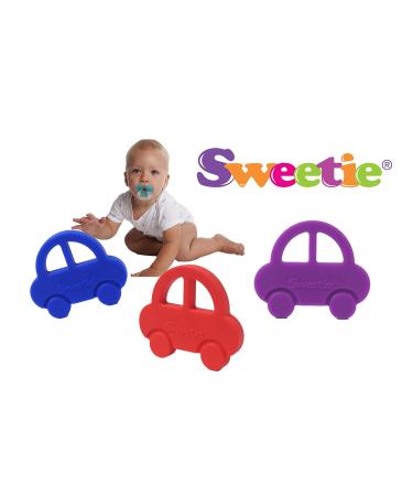 Sweetie Teether Car Toy - Silicone Teething for Babies (Red) - Buy Online on GoSupps.com
