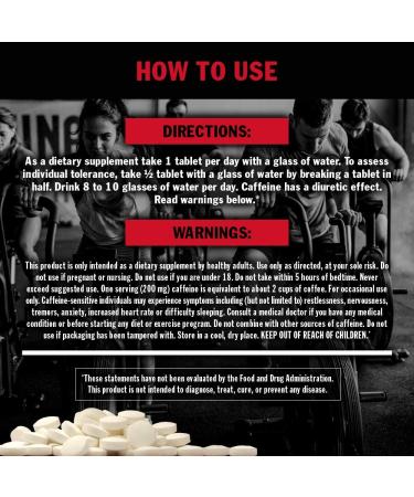 Mutant Caffeine - Pharmaceutical-Grade Energy Pills for Mental Alertness - 240 Tablets - Buy Online on GoSupps.com