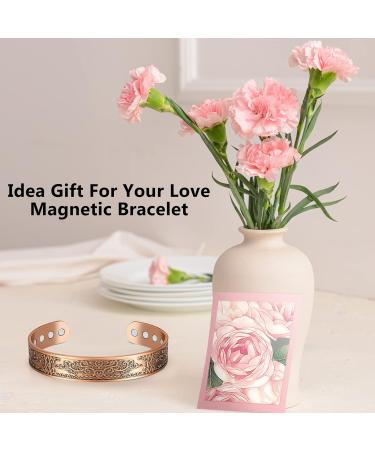 Jeracol Copper Bracelet 99.99% Solid Pure Copper Magnetic Jewelry - 3800 Gauss Family Tree Design with Gift Box - Buy Online on GoSupps.com