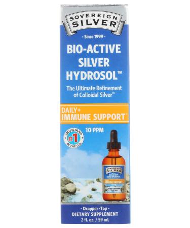 Sovereign Silver Bio-Active Silver Hydrosol Colloidal Silver Liquid Dropper 2 Fl Oz