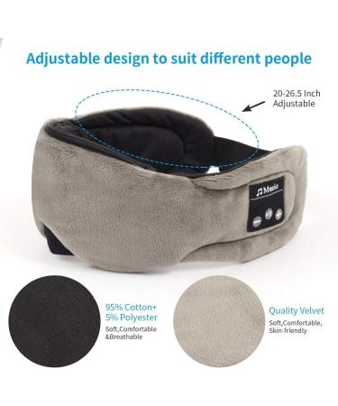 Wireless Sleep Mask Headphones Bluetooth 5.0 with Gel Therapy - Gray - Buy Online on GoSupps.com