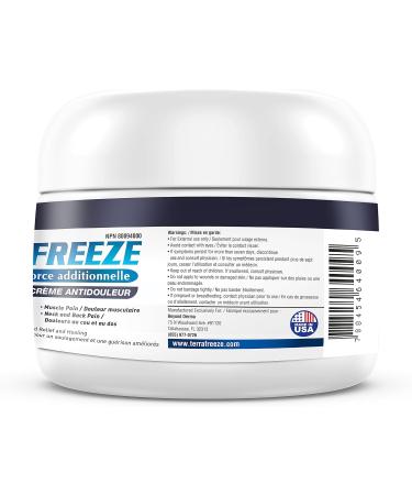 TERRAFREEZE Pain Relief Cream 2oz Extra Strength Pain Relieving Formula - Arthritis Joint Muscle Back Neck & Shoulder Pain Natural Ingredients Non-Greasy & Refreshing Pain Reliever - Buy Online on GoSupps.com