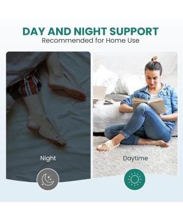 Welnove Bunion Corrector | Orthopedic Splint & Big Toe Separator for Pain Relief - Day & Night Support for Men & Women | Non-Slip Design (Beige - Buy Online on GoSupps.com