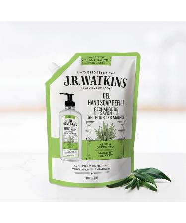 J.R. Watkins Aloe and Green Tea Hand Soap Refill - 34 fl oz - Buy Online on GoSupps.com