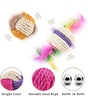 6 Eco-Friendly Sisal Rope Balls for Cats - Interactive Scratch and Play Toys - Buy Online on GoSupps.com