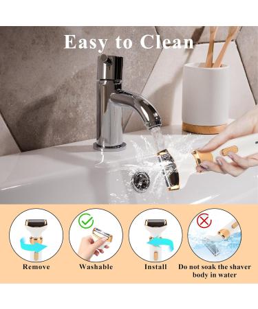 Electric Razor for Womens Men Cordless Ladies Electric Shaver 4 in 1 Painless Wet & Dry Waterproof Body Razor and Facial Hair Remover Rechargeable Hair Removal Kit for Bikini Underarm Hairs (White) - Buy Online on GoSupps.com