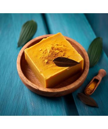 Organic Sandalwood & Curcumin Soap - Nourishing Anti-Aging | Paraben-Free Skin Brightening | Daily Bath Soap for Men & Women - Buy Online on GoSupps.com