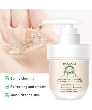 Gentle Mandelic Acid Body Scrub & Facial Exfoliator - Skin Smoothing Gel with Natural Exfoliants - for Dry Sensitive Acne-Prone Skin - Non-Irritating Formula (1) - Buy Online on GoSupps.com
