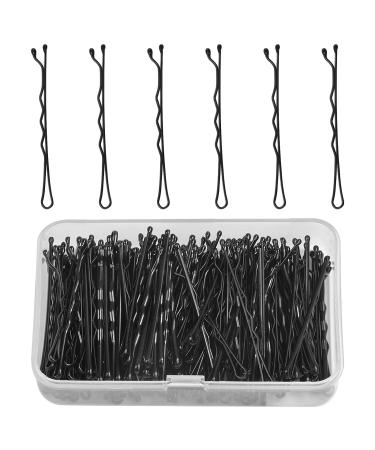 150 pieces of hair clips metal wave shape hair clips pins for girls women hair additives for hairdressing salon black hairpins kit with storage box (5cm long)
