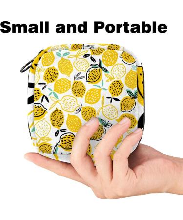 Napkin Storage Bag with Fruit-Lemon Patterns | Portable Period Bag for Women & Teens | Menstrual Cup & Breastfeeding Pillow Holder - Buy Online on GoSupps.com
