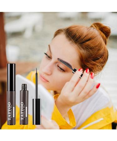 Eyebrow Makeup | Peel Off Sweatproof Tinted Brow Gel with Brow Templates - 3 Days Eyebrow Dye Tools for Women and Girls Long Lasting Eye Brow Cosmetics - Buy Online on GoSupps.com