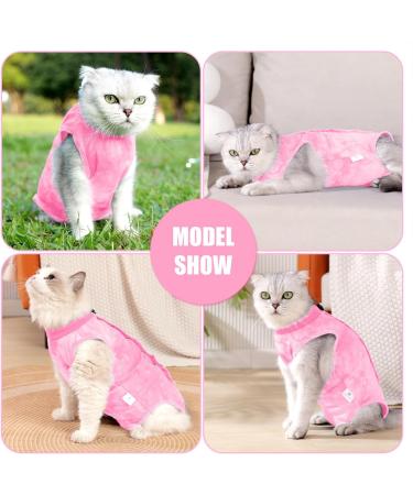 Lianzimau Cat Recovery Suit M Pink - Post Surgery Bodysuit for Cats - Anti Lick & Spay Recovery Clothing - Buy Online on GoSupps.com