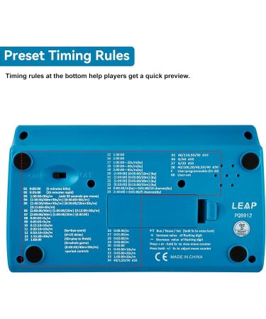 LEAP Advanced Digital Chess Timer with 7 Timing Modes - Blue - Buy Online on GoSupps.com