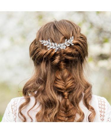 Beaupretty Girls Hair Accessories Hair Clips for Girls Hair Jewelry Bride Headpieces for Wedding Rhinestone Side Comb Rhinestone Hair Clips European and American Decorate Alloy Women's - Buy Online on GoSupps.com