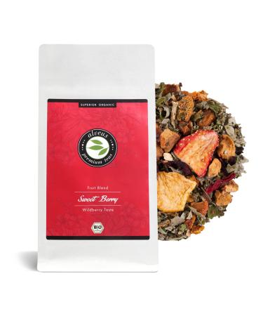 "Sweet Berry" Loose Fruit Tea Organic with Cranberry Strawberry Cream Flavour - 100 grams of Loose Children's Tea (approx. 35 cups) from alveus