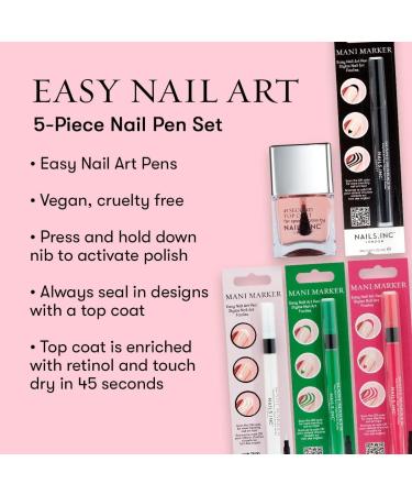 Nails.INC Easy Nail Art 5-Piece Nail Pen Set (Worth Value 35) - Buy Online on GoSupps.com