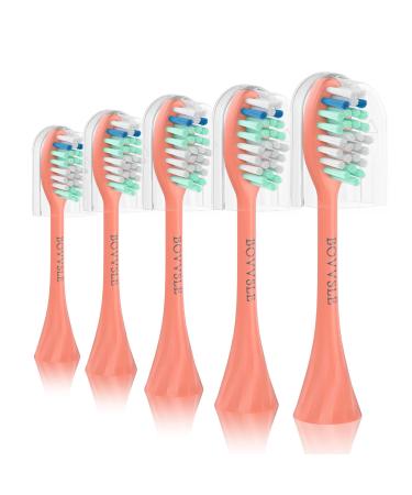 Toothbrush Replacement Heads Compatible with Philips One Sonicare Toothbrushs | for HY1100 and HY1200 Miami Coral 5 Pack