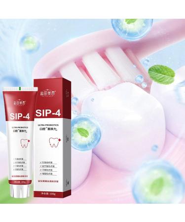 -4 Probiotic Whitening Toothpaste Teeth Whitening Toothpaste -4 | Teeth Whitening Toothpaste | Anti-Stain Toothpaste | Smokers Toothpaste for Teeth Whitening - Buy Online on GoSupps.com