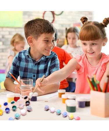 AKOLAFE 480pc 5ML Paint Pots with Lids - 80 Clear Strips, Ideal for Kids DIY Arts & Crafts - Buy Online on GoSupps.com
