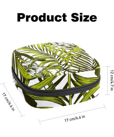  Portable Tropical Flowers Sanitary Napkin Storage Bag | Plumeria & Hibiscus Pattern Menstrual Cup Pocket for Teens & Women  - Buy Online on GoSupps.com