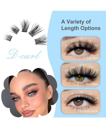 Diy False Eyelash Extensions 120 Pcs Mixed Lash Clusters - Natural Look Wispy Lashes 8-16mm - Buy Online on GoSupps.com