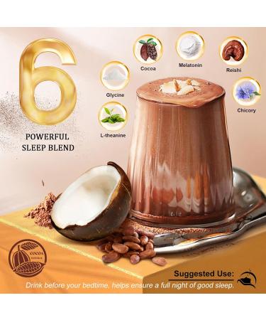 Bunkell Mushroom Hot Cocoa Adaptogenic Mushroom with Reishi L-Theanine Chicory Melatonin & Glycine Melatonin Sleep Hot Cocoa Supplement for Sleep and Stress Support 25 Servings 1 Pack - Buy Online on GoSupps.com