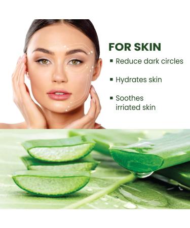 GLIMLACH Aloe Vera Gel for Face & Hair | Pure Aloe Vera & Vitamin E | 300ml - 10.55 Fl Oz | Moisturizing Skin Care - Buy Online on GoSupps.com