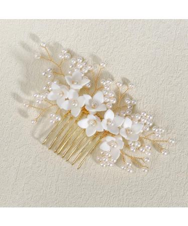 HAPINARY bridal comb bridal headpiece wedding headpiece wedding hair accessories hair gems for women bridal hair accessories hair accessory for women pearl Beautiful hair comb bride - Buy Online on GoSupps.com