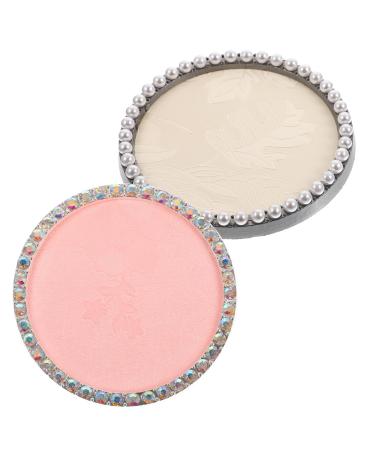 2pcs Makeup Palette Polish Color Mixing Plate Nail Color Makeup Pallete Nail Art Mixing Nail Gel Water Color Mixer Plate Nail Polish Holder Rhinestone Watercolor Paints Pigment 7x7x1cm Pink White
